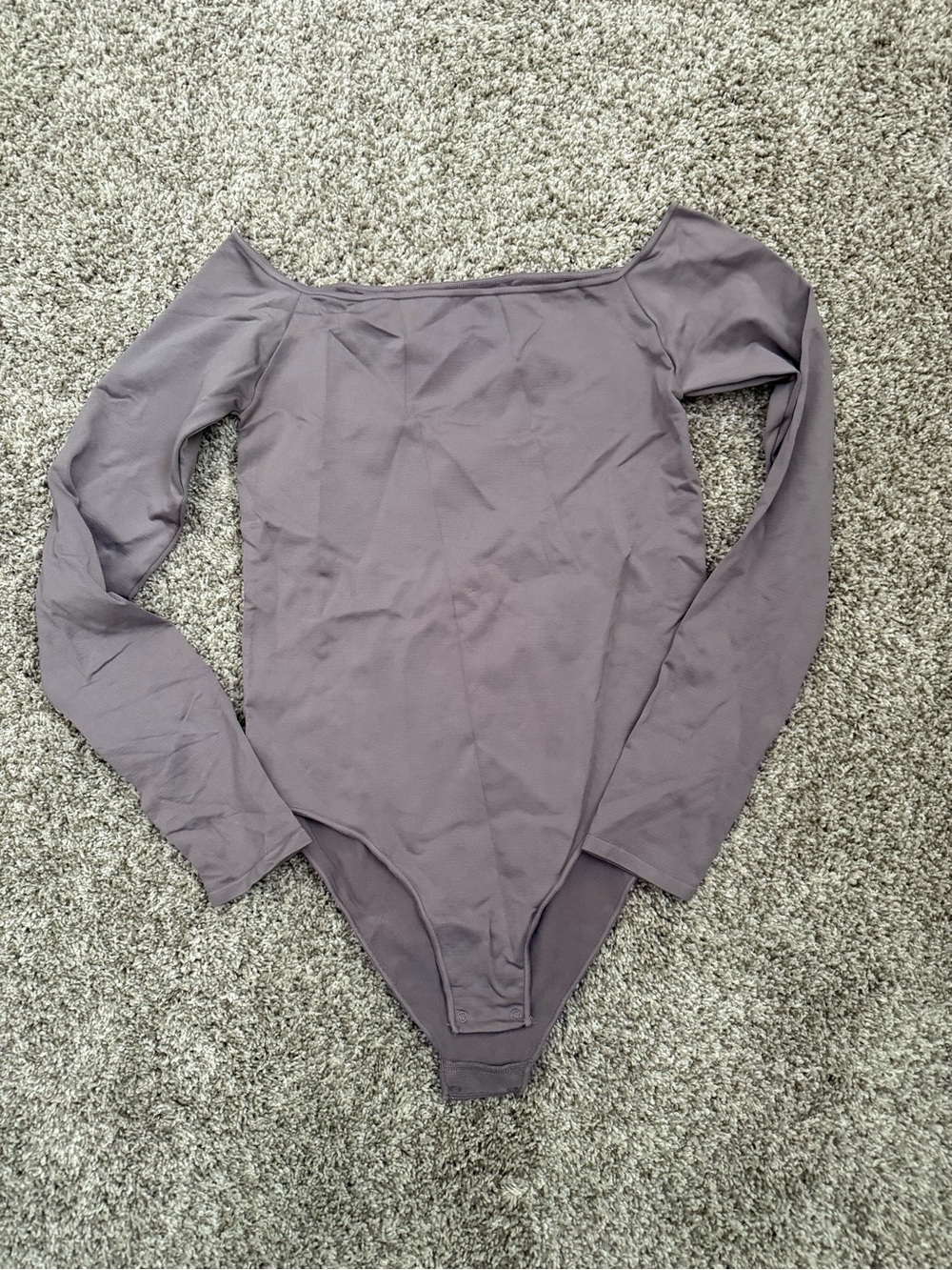SKIMS Long-Sleeve Off the Shoulder Body Suit
